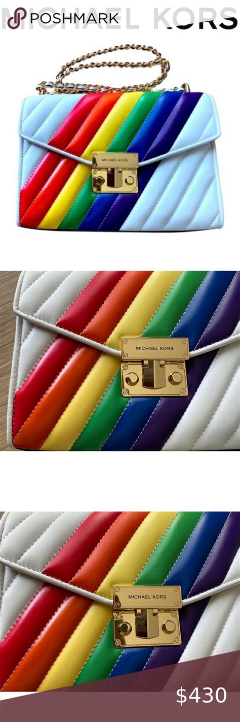 michael kors pride bags|Michael Kors rainbow tote bag.